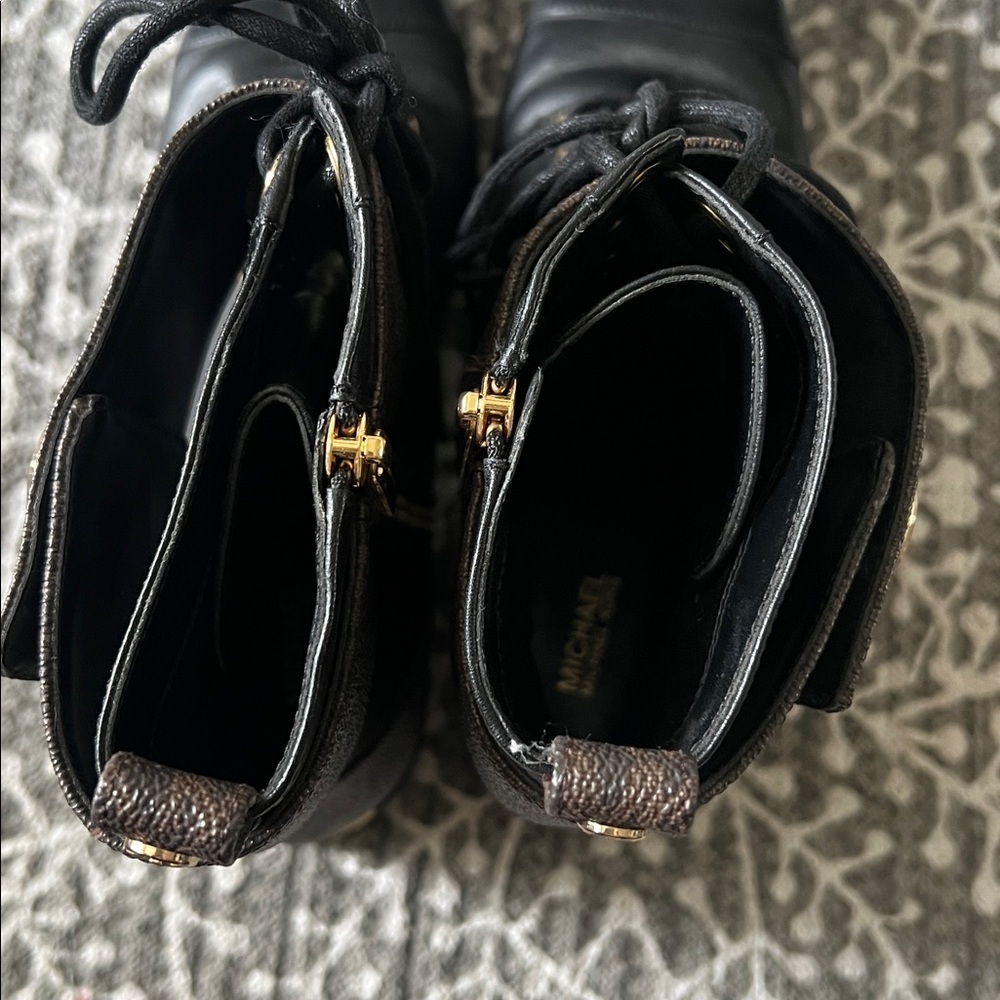 Michael kors Tatum logo leather kombat boots - Picture 8 of 12